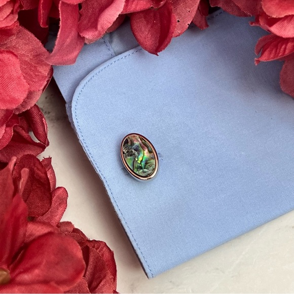 Elegant Colorful Abalone Shell Oval Cufflinks - Picture 10 of 16